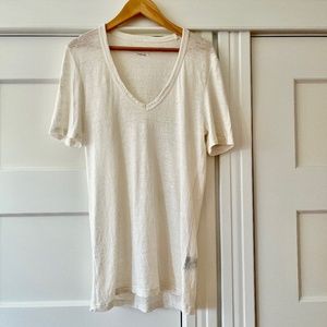 Isabel Marant Etoile Linen V-Neck T-shirt